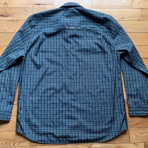Vintage Bugle Boy Jean Company Plaid & Solid Button-Up Shirt | Size L - Picture 9 of 9